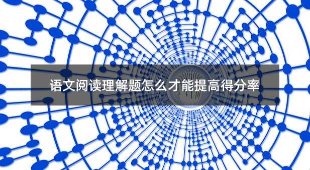 语文阅读理解题怎么才能提高得分率