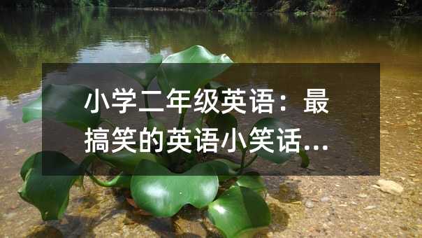 小学二年级英语:最搞笑的英语小笑话十则